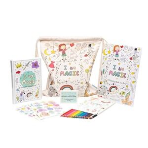 Girls Empowerment Gift Set - Coloring Book, Pencils, 4 Sticker Sheets & 18 Cards